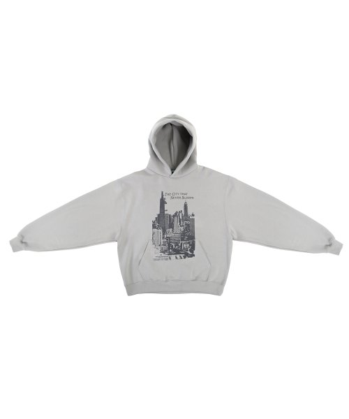 CITY of N.Y HOODIE (GREY)