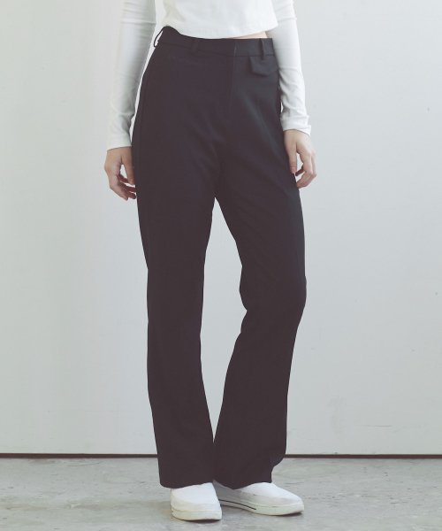 Слаксы буткат с карманами (Black)
