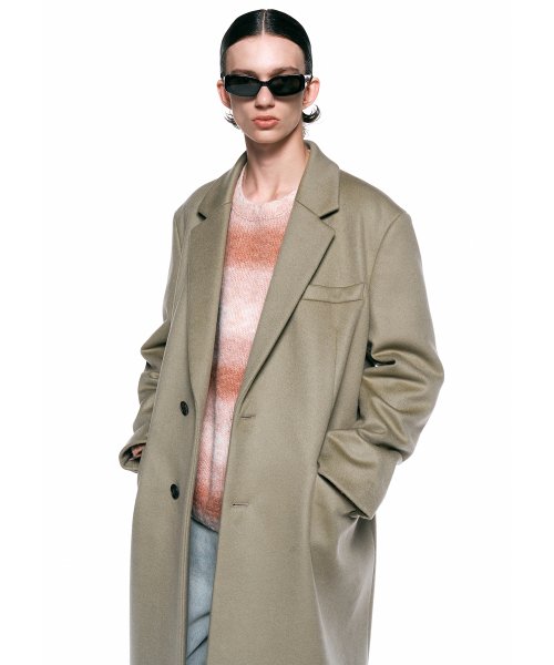 Кашемировое пальто честер ASH BEIGE