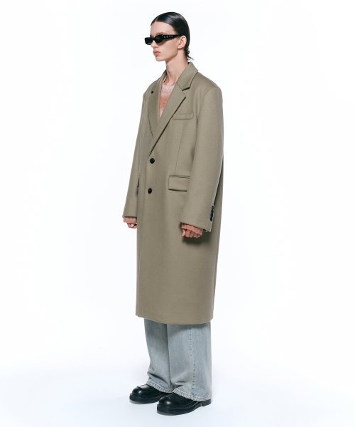 Кашемировое пальто честер ASH BEIGE