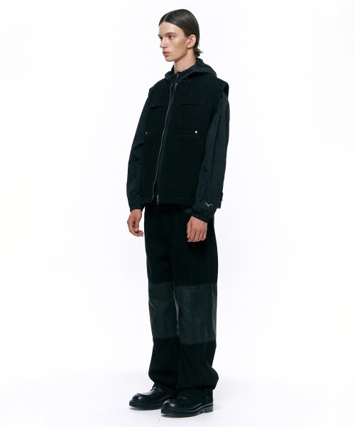 Утепленный жилет WASHED BLACK