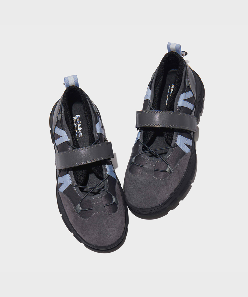 [X GLOWNY] BRYN VELCRO SNEAKERS - BLACK靴
