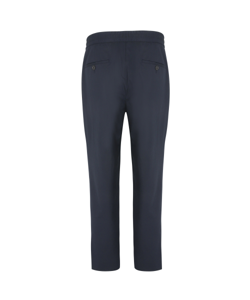 Широкие брюки на резинке (Dark Navy)