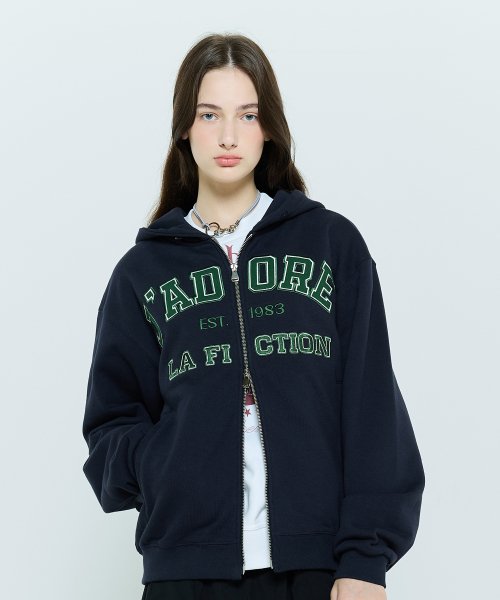 L6 BUTTON HOODIE ZIPUP(тёмно-синее)