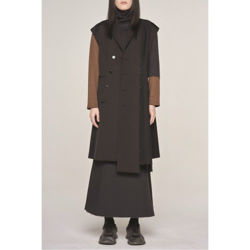 Patch Work Long Vest_RQVAA23501BKX