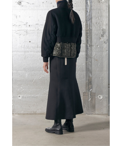 Wool Mixed Bomber Jumper_RQUAW23525BKX