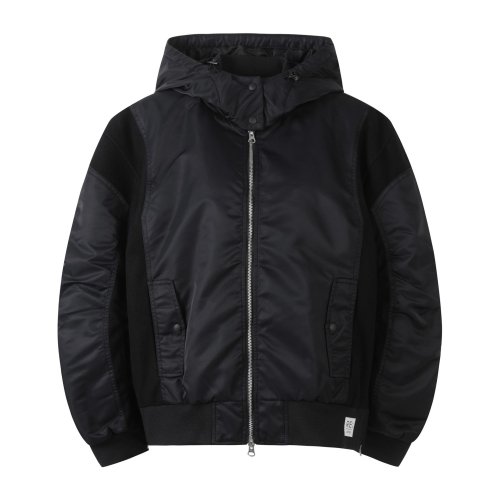 Patch Work Hoodie Bomber Jumper_RQUAW23526BKX
