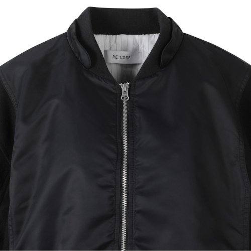 Patch Work Hoodie Bomber Jumper_RQUAW23526BKX