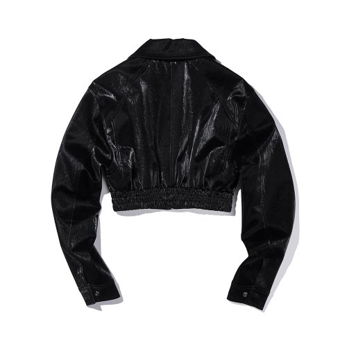 VEGAN LEATHER WOMENS JACKET BLACK
