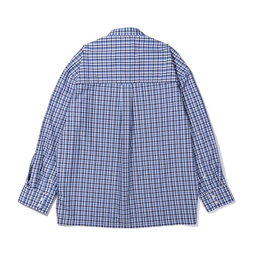 OVER FIT CHECK SHIRT BLUE