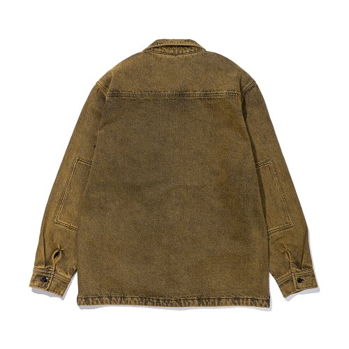 ACID WASHED POCKET SHIRT BEIGE