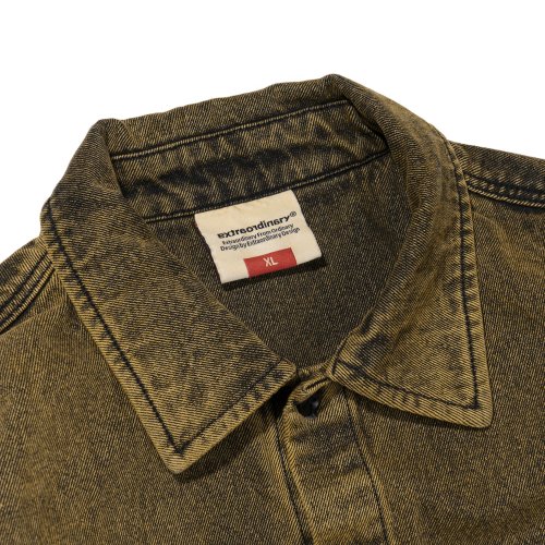 ACID WASHED POCKET SHIRT BEIGE