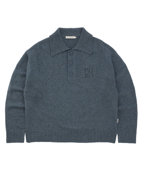 COLLAR NECK PULLOVER [2 COLOR]