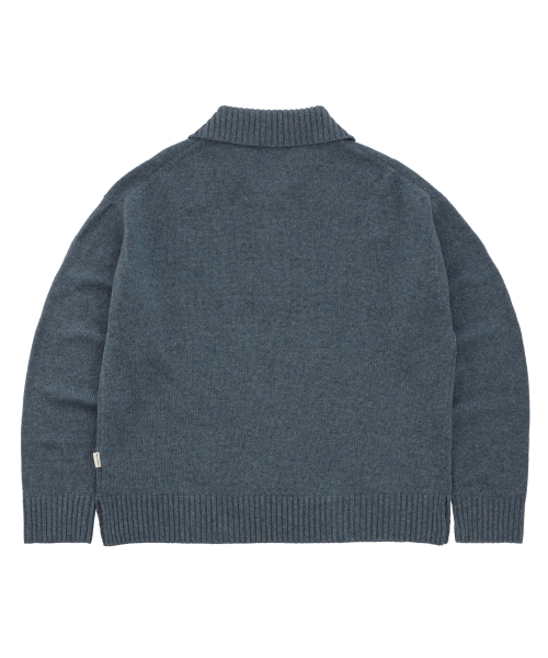 COLLAR NECK PULLOVER [2 COLOR]