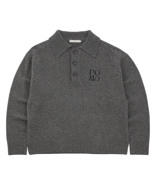 COLLAR NECK PULLOVER [2 COLOR]