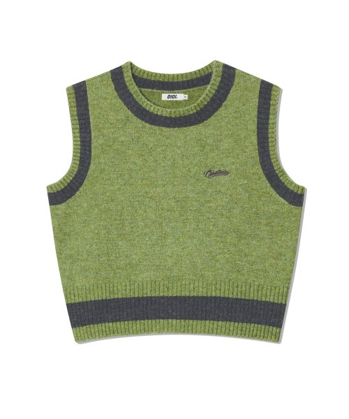 Вязаный жилет Wavy_Olive