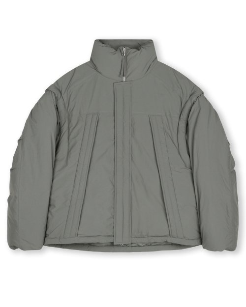 DETACHABLE MONSTER SHORT DOWN PARKA KHAKI