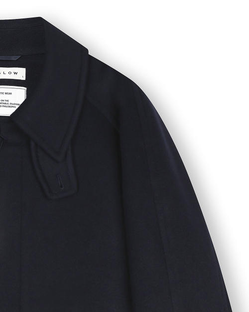 OVERSIZED CASHMERE BALMACAAN COAT NAVY