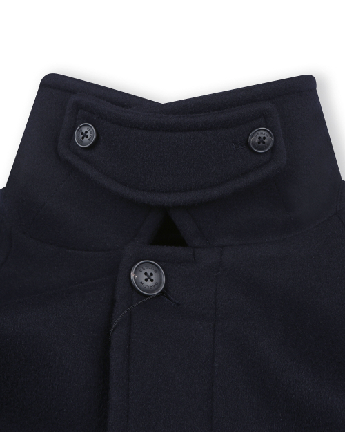 OVERSIZED CASHMERE BALMACAAN COAT NAVY