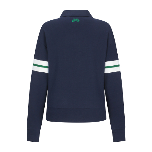 Half Zip-up Collar Shirts_Navy