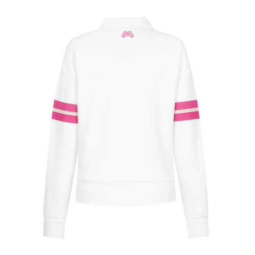 Half Zip-up Collar Shirts_O/White