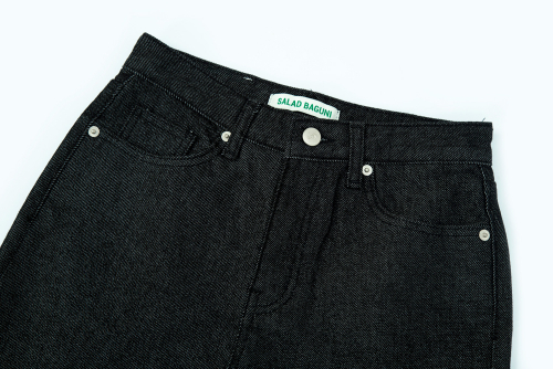 All Black Bootcut Denim Jeans_black