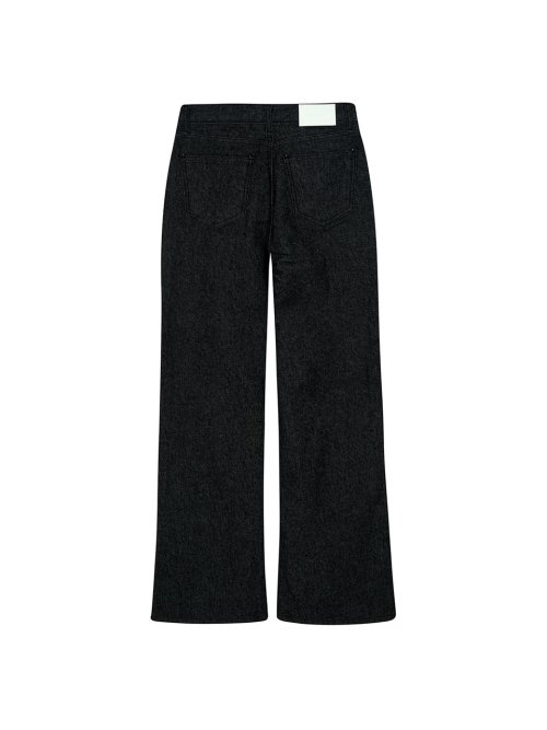 All Black Bootcut Denim Jeans_black