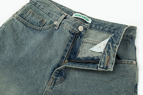 Normal Semi Wide Denim Jeans_vintage blue
