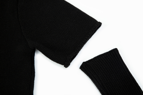 Half Sleeve Pullover With Warmer_black