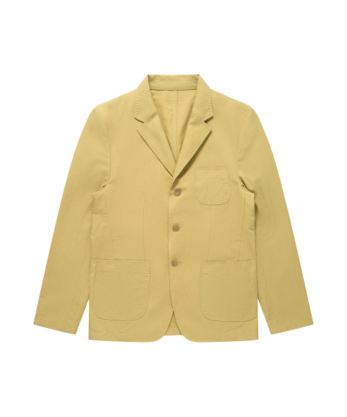 Жакет Linen Blend с внешними карманами Light Yellow
