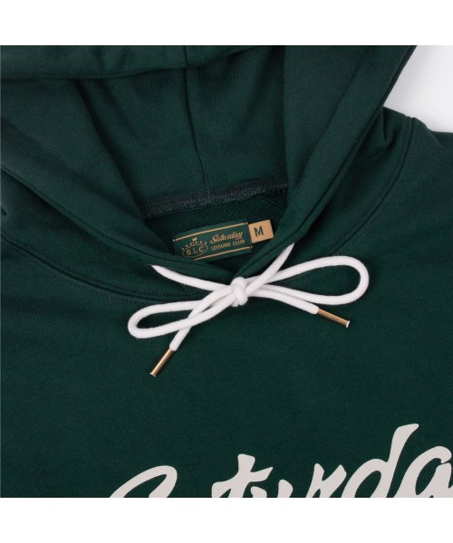 Saturday Leisure Club Logo Leisure Hoodie(Unisex) - Green