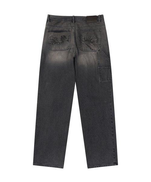 SUN SYMBOL PATCH DENIM