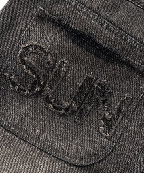 SUN SYMBOL PATCH DENIM