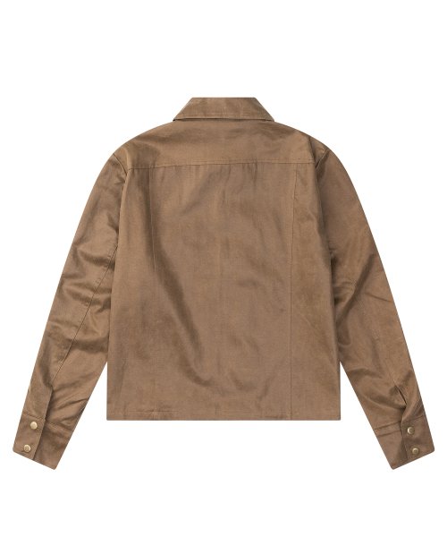 COSMIC FAUX LEATHER JACKET BROWN