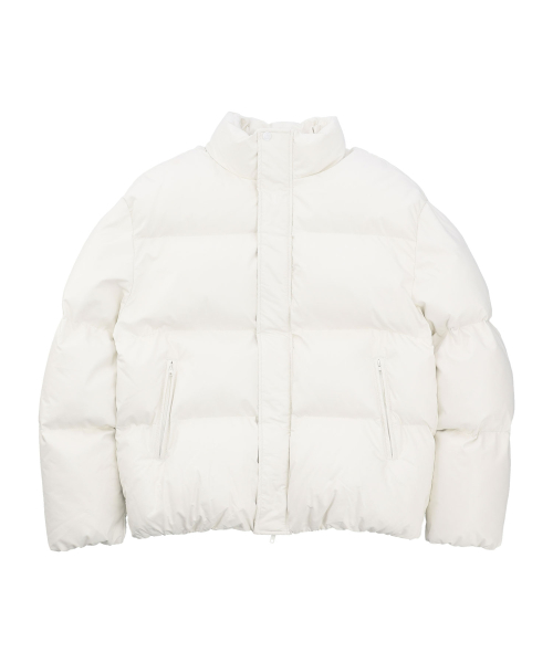 LEATHER PUFFER JUMPER [2 COLOR]