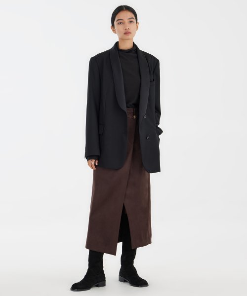Shawl Collar Tuxedo Jacket - Black