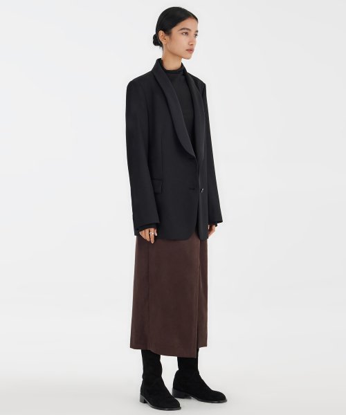 Shawl Collar Tuxedo Jacket - Black