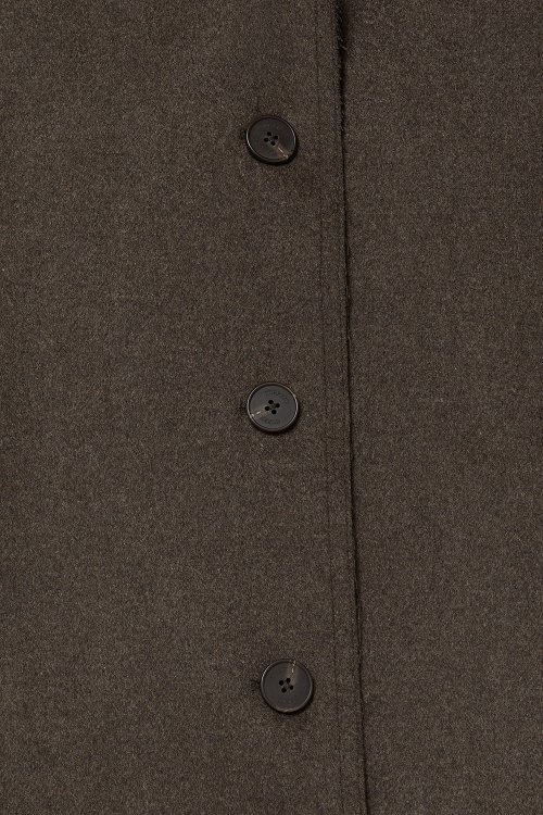 CUT OFF SINGLE LONG COAT [BROWN]