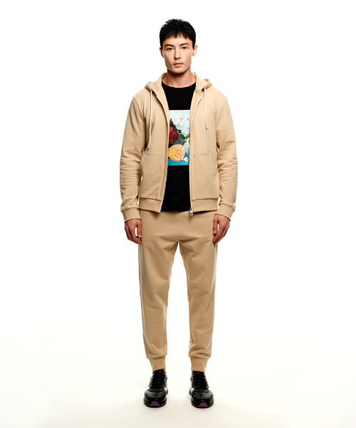 Джоггеры с логотипом_Beige