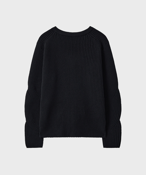 Шерстяной рибед кардиган на молнии (Black)