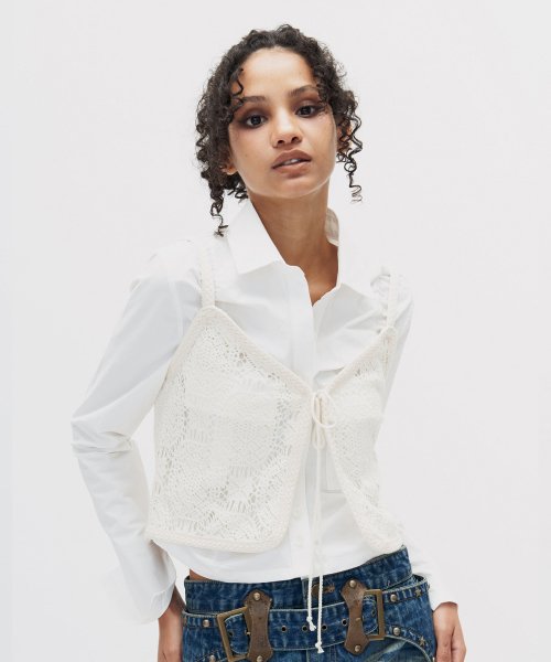 CROCHET LACE VEST