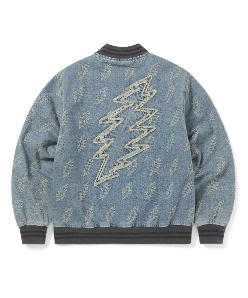 MUSINSA | thisisneverthat® GD Lightning Denim Varsity Jacket  