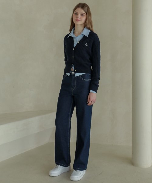 Lossy semi-wide denim pants_normalblue