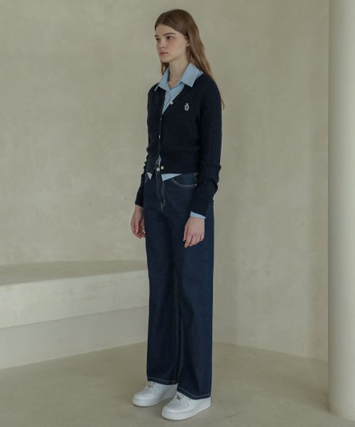 Lossy semi-wide denim pants_normalblue