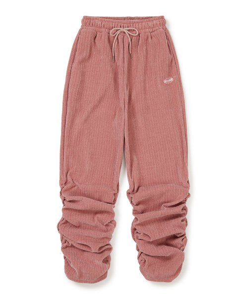 Широкие спортивные штаны со сборками [PINK]