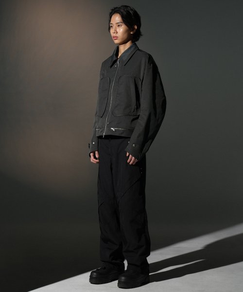 X PLEATS PANTS [GREY]
