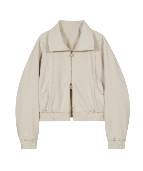 85-VIVA011 [Neutral] Curved Cutting Point Jacket Ivory