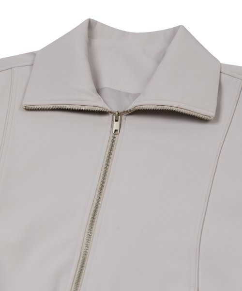 85-VIVA011 [Neutral] Curved Cutting Point Jacket Light Gray