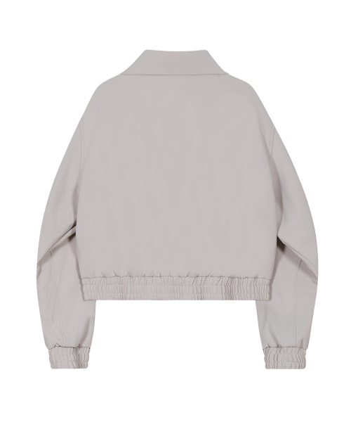 85-VIVA011 [Neutral] Curved Cutting Point Jacket Light Gray