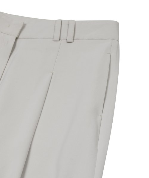 85-VIVA012 [Neutral] One-Tuck Obi Wide Pants Light Gray